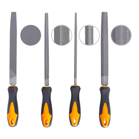 17Pcs File Tool Set with Carry Case,Premium Grade T12 Drop Forged Alloy Steel, Precision Flat/Triangle/Half-round/Round Large File and 12pcs Needle VUDAMAI