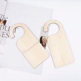 Framendino, 6 Pieces Unfinished Wood Door Sign Blank Wooden Hanger Plaque DIY Craft Project Message Notes Memo Board Door Knob Sign Framendino