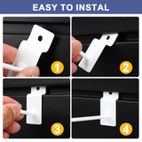 Tandefio 100 Pcs Slatwall Hooks 6 Inch Panel Display Hooks Metal Slat Wall Hanging Hooks Pegboard Heavy Duty Slat Board Hooks for Garage Retail Shop Tandefio