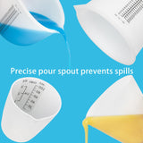 Creahaus 1000ML Large Silicone Measuring Cups for Resin, Easy to Read 36oz Silicone Mixing Bowl with 100ML Silicone Resin Mixing Cup, Easy Clean Creahaus