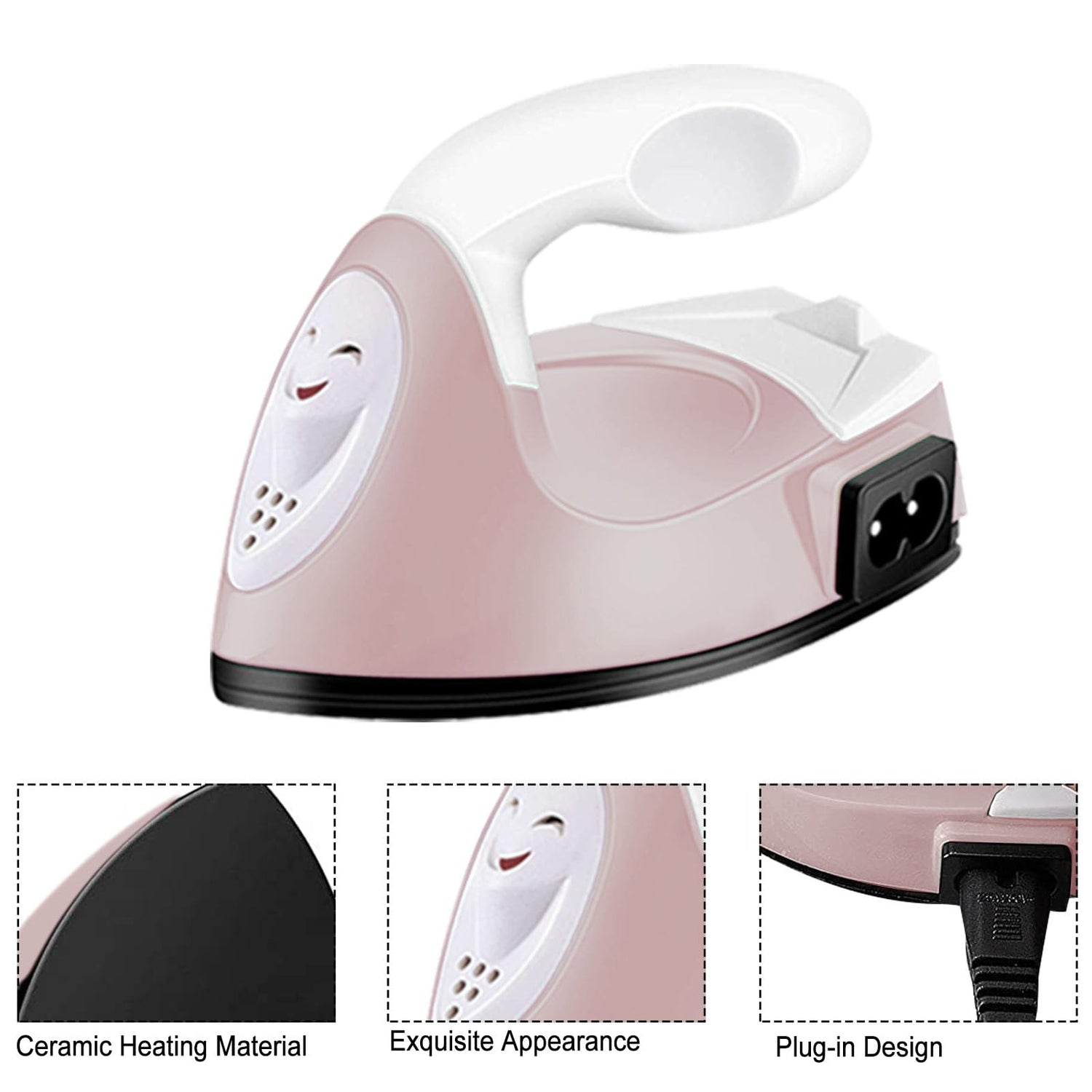 Mini Craft Iron Mini Iron Press,Mini Heat Press Machine for T Shirts Shoes and Hats Small Heat Transfer Vinyl Projects,Portable Travel Irons Mini Sagsro