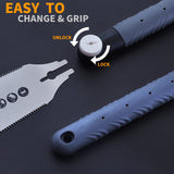 RUITOOL Hand Saw 6&7 Inch Double Edge Ruitool Japanese Pull Saw Ryoba SK5 Flexible Blade 14/17&6-10/18 TPI Flush Cut Beech&No-Slip Handle Wood Saw RUITOOL