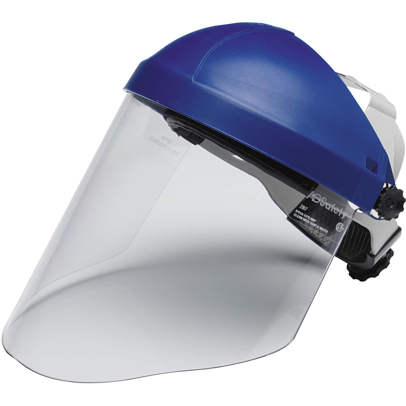 3M H8A Ratchet Headgear and Visor Combination with 3M WP96 Clear Polycarbonate Faceshield, Complete Headgear and Face Shield Safety System, ANSI Z87, 3M Personal Protective Equipment