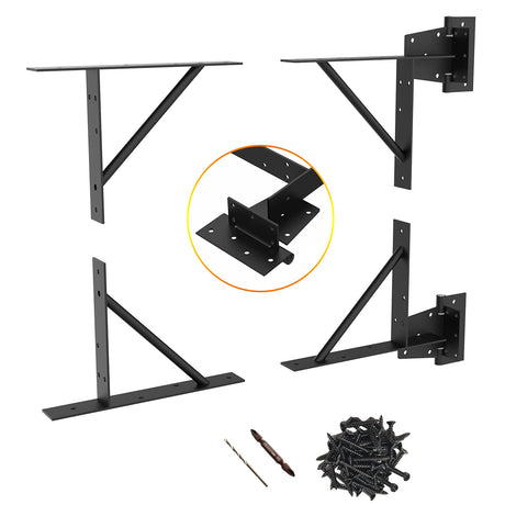 Gate Corner Brace Bracket Heavy Duty Adjustable No Sag Kit Durable Solid Iron for Shed Doors,Driveway Gates,Corral Gates,Wood Windows,Gate Frame Kunzye
