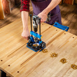 Edge Guide for Rockler Drill Guide - Edge Cutting Guide for Dog Holes, Shelf Pin Holes, Shaker Pegs – Plastic w/Structural Ribbing Drill Accessories ROCKLER