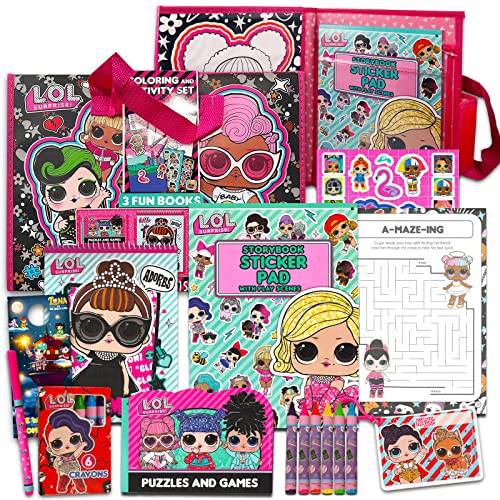 LOL Dolls Ultimate Activity Set - Bundle with LOL Dolls Coloring Books, Stickers, Games, Puzzles, Drawing and More (LOL Dolls Activities for Girls, GAME PARTY