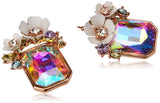 Betsey Johnson Flower Cluster Stone Drop Earrings Betsey Johnson