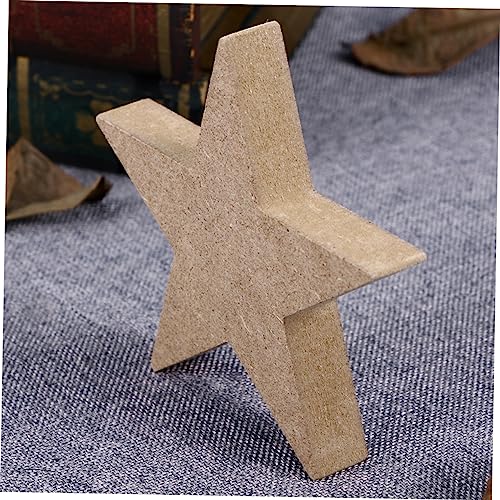Abaodam 12 Pcs Wooden Star Ornament Unfinished Wood Star Cutouts Blank Star Cutout Farmhouse Xmas Table Blocks Christmas Wooden Craft Christmas Decor Abaodam