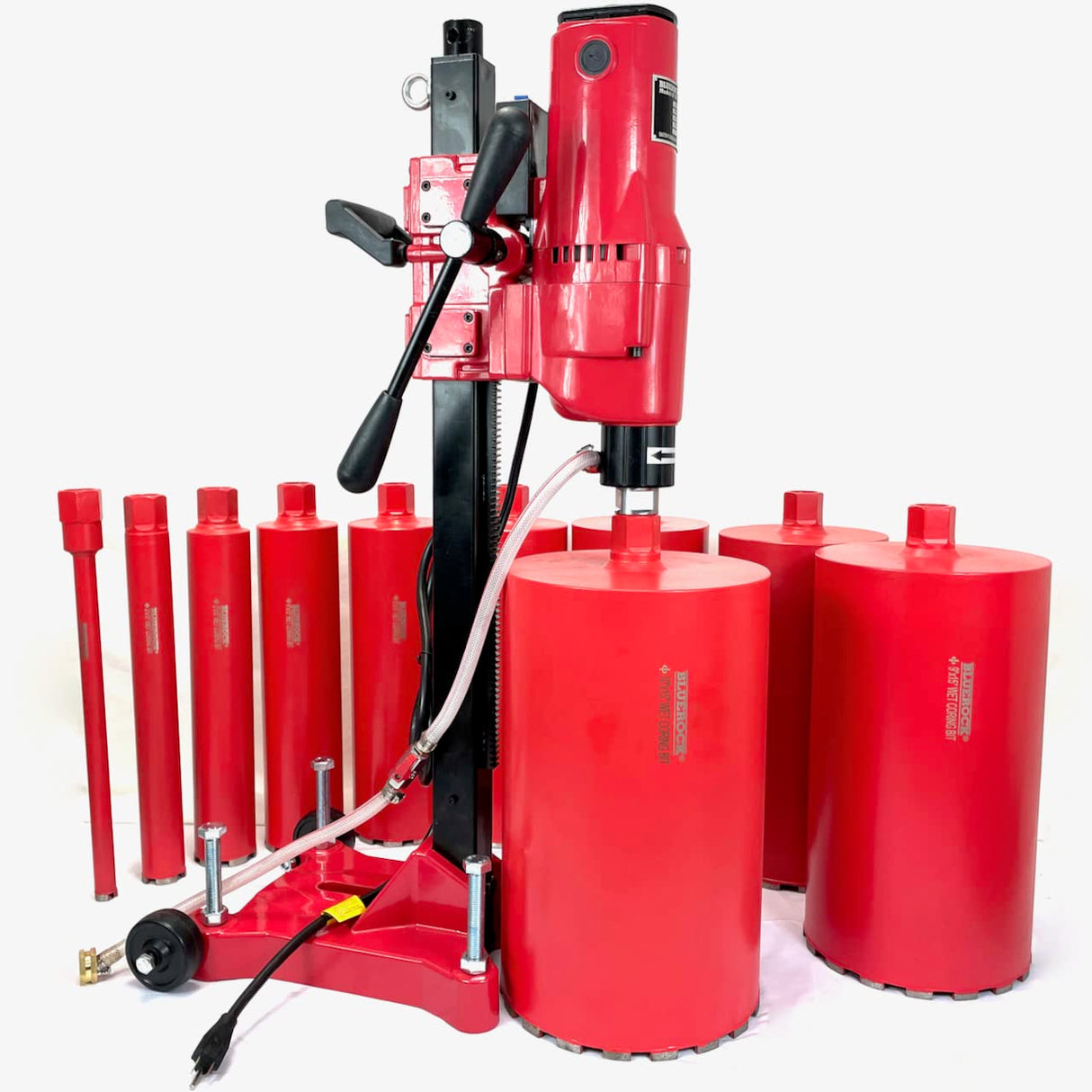 BLUEROCK TOOLS Model: 10Z1RB CONCRETE CORE DRILL w/ROLLING BASE- 1"-10" BIT SET PACKAGE DEAL! BLUEROCK