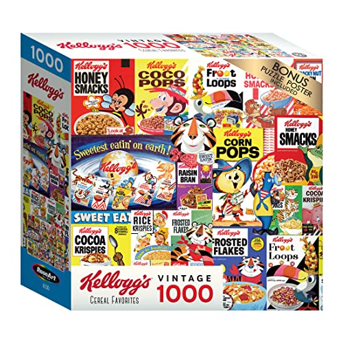 Kellogg's 1000 PC Jigsaw Puzzles - Cereal Favorites Cra-Z-Art