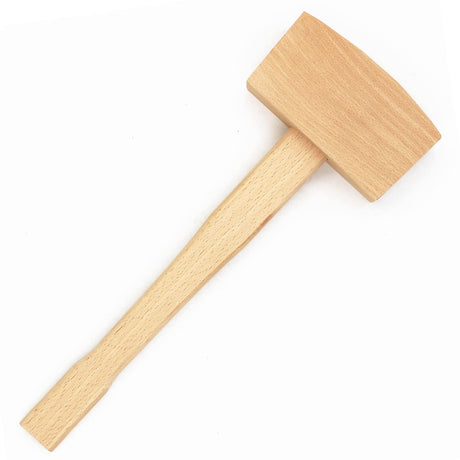 WEICHUAN 5" Unfinished Beech Wood Mallet Ice Hammer Mallet - Solid Beechwood Damage-Free Striking Woodworking Carving Mallet Woodworking Hand Tool WEICHUAN
