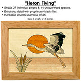 MarqArt Wood Art Heron Box - Handmade USA - Unmatched Quality - Unique, No Two are the Same - Original Work of Wood Art. A Heron Gift, Ring, Trinket MarqArt