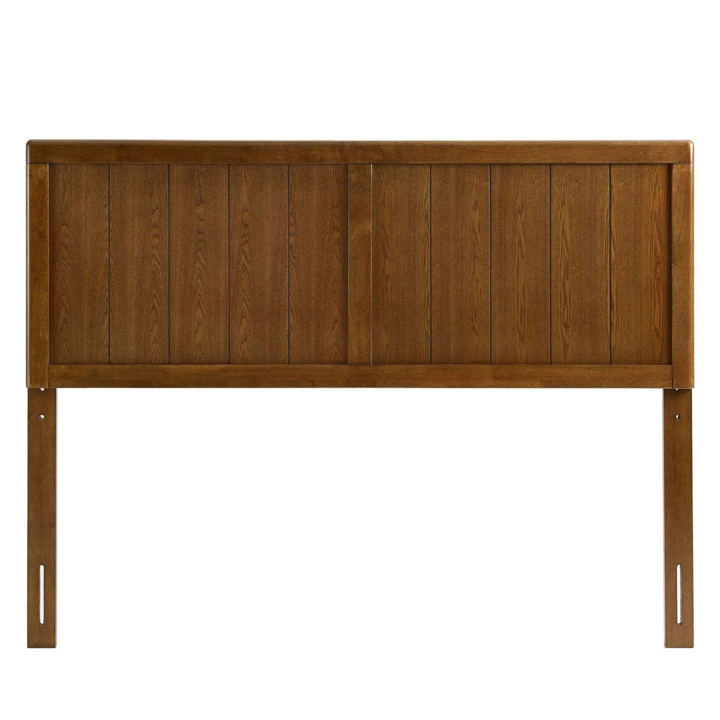 Modway Robbie Full Wood Headboard in Walnut - Mid-Century Modern Design - WoodArtSupply