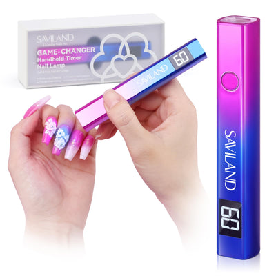 SAVILAND U V Light for Nails – Handheld U V Lamp for Gel Nails LED Nail Lamp Portable Mini Nail Dryer for Curing Gel Polish Nail Glue Gel USB Nail