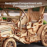ROKR Vintage 3D Wooden Puzzle Car Kit – 1:15 Scale Model Building Adventure for Adults and Teens ROKR