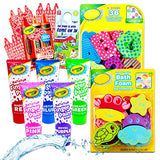 Crayola Bath Set Shower Toys Bundle - 9 Pc Crayola Kids Bathroom Set with Crayola Bath Paint, Bath Toys, and Stickers Crayola