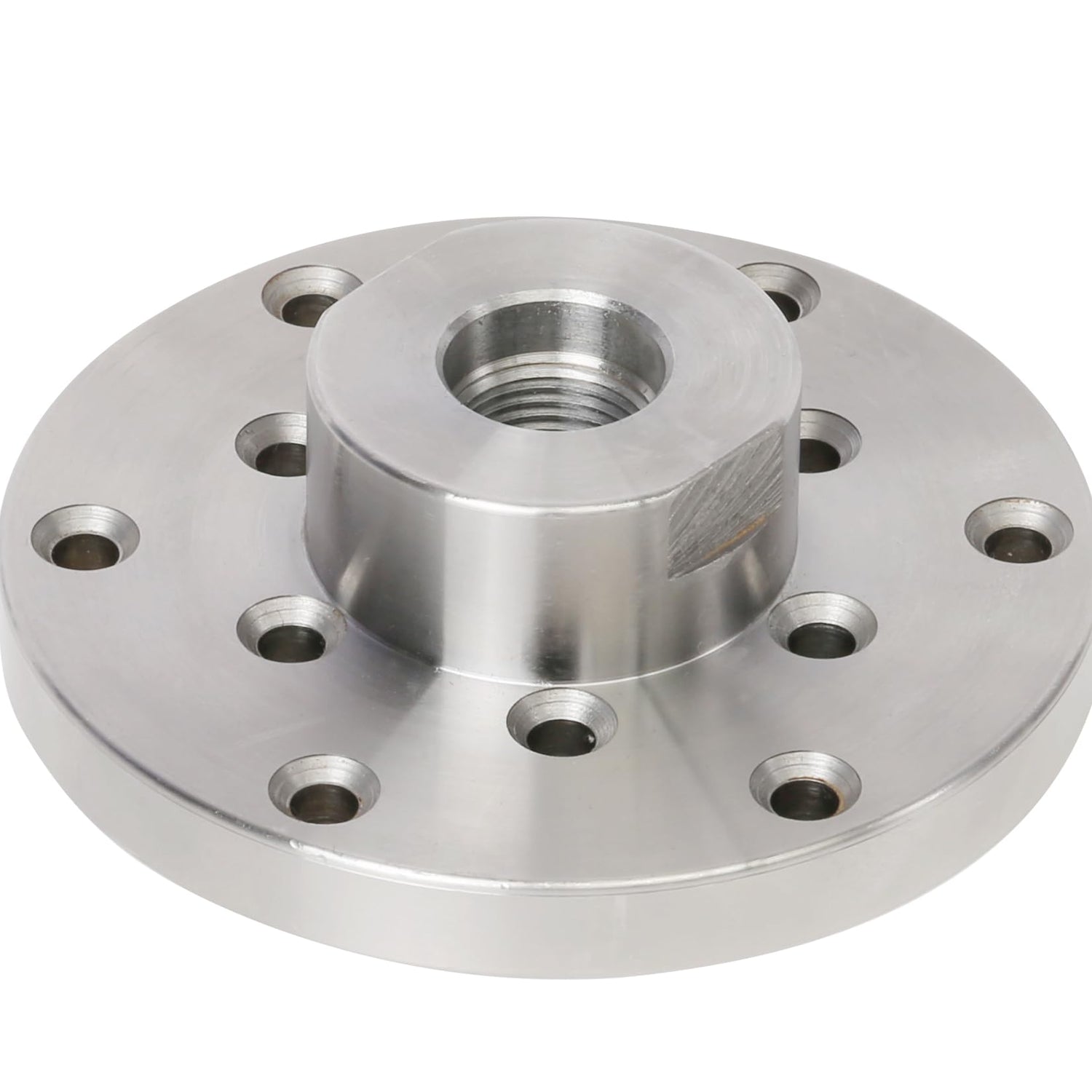 VINWOX 4" Wood Lathe Steel Faceplate, 3/4”x16TPI Spindle Thread Woodworking Machine Chuck Face Plate VINWOX