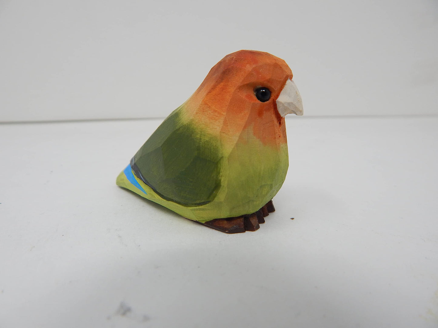 Selsela Lovebird Wood Ornament Bird Hanging Figurine Handmade Carved Decoration - WoodArtSupply