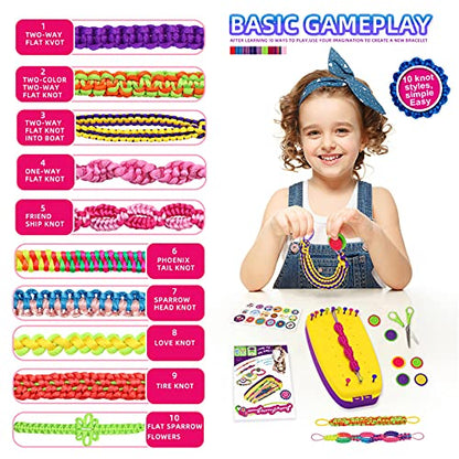 Friendship Bracelet Making Kit Toys, Ages 7 8 9 10 11 12 Year Old Girls Gifts Ideas, Birthday Present for Teen Girl, Arts and Crafts String Maker - WoodArtSupply