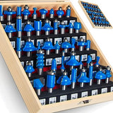 LEATBUY Router Bit Set Wood Molding Bits 37 PCS 1/2 Inch Shank, Corner Rounding Edge-Forming Beading Door Cabinet Drawer, Woodworking Milling Cutter LEATBUY-TECH