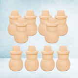 Happyyami 20 Pcs Wooden Dolls to Paint DIY Peg Doll Christmas Art for Kids Desktop Miniature Pine Tree Snowman Figurines Unfinished Peg Wooden Happyyami