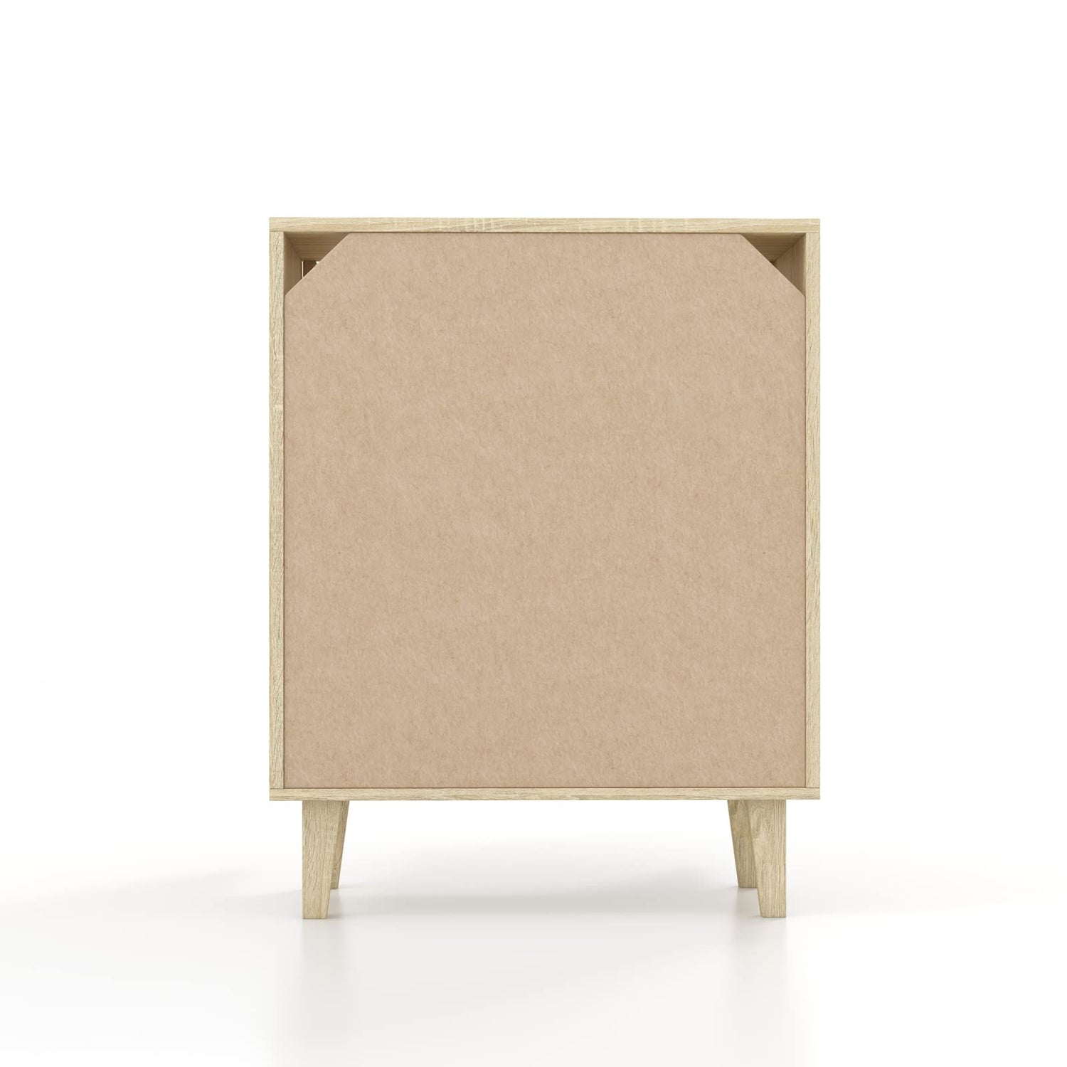 Panana Buffet Cabinet Sideboard with Rattan Decorated Doors Kitchen Storage Cupboard Accent Cabinet (Natural Wood) Panana