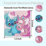 5D Diamond Painting Kits for Kids with Wooden Frame - Stitch Diamond Art for Kids Ages 6-8-10-12,DIY Art and Crafts Big Gem Gift Diamond Dots Ammklfh