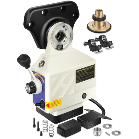 FAHKNS X-Axis Power Feed for Milling Machine 450 in-lb Torque 0-200RPM Table Milling Machine Power Feeder 110V for Bridgeport and Similar Knee Type FAHKNS