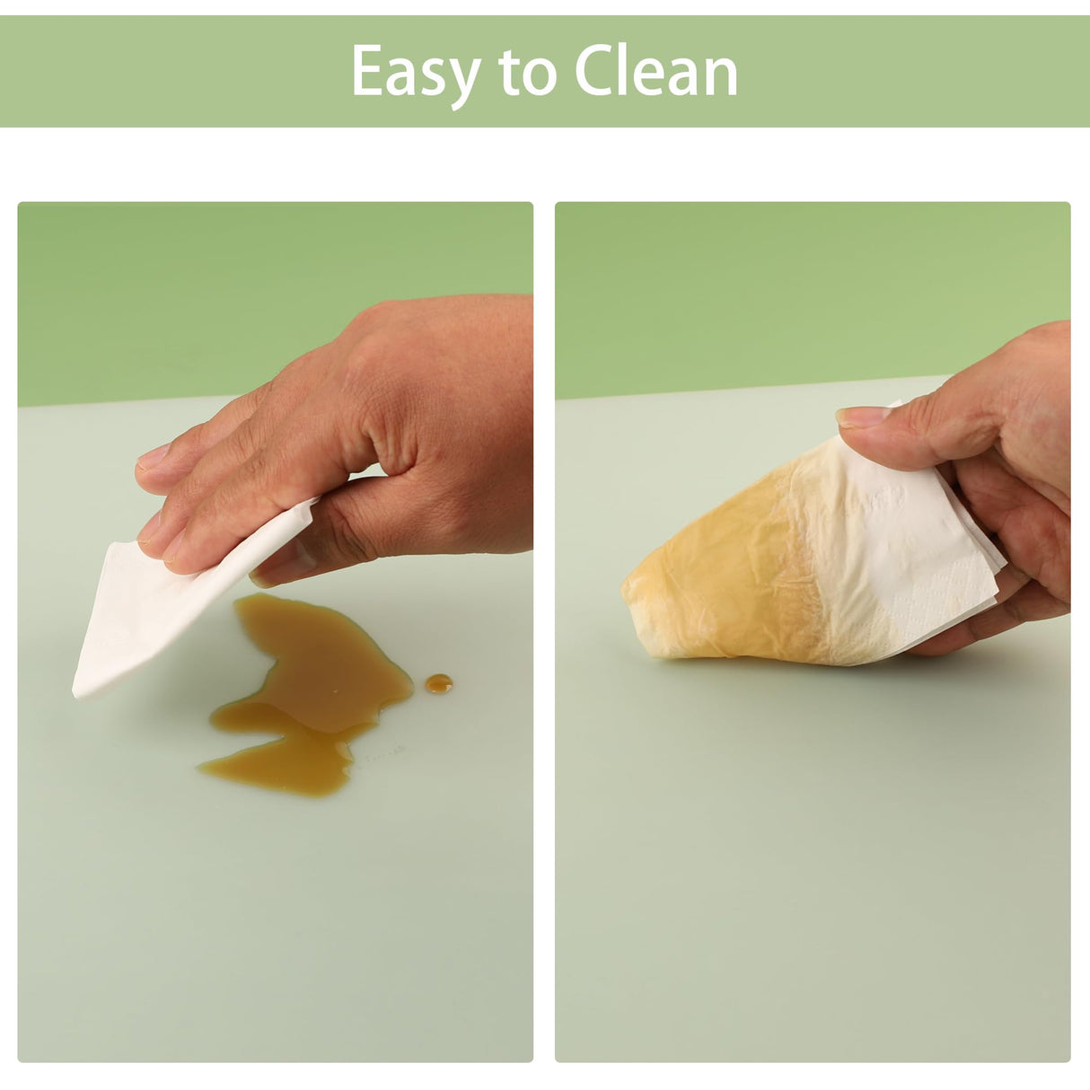 Janeart Clear Silicone Mat for Kitchen Counter, 10.24”x 14.2”(1MM) Non-slip Countertop Protector Liner, Small Non-Stick Baking Mat, Heat Resistant Janeart