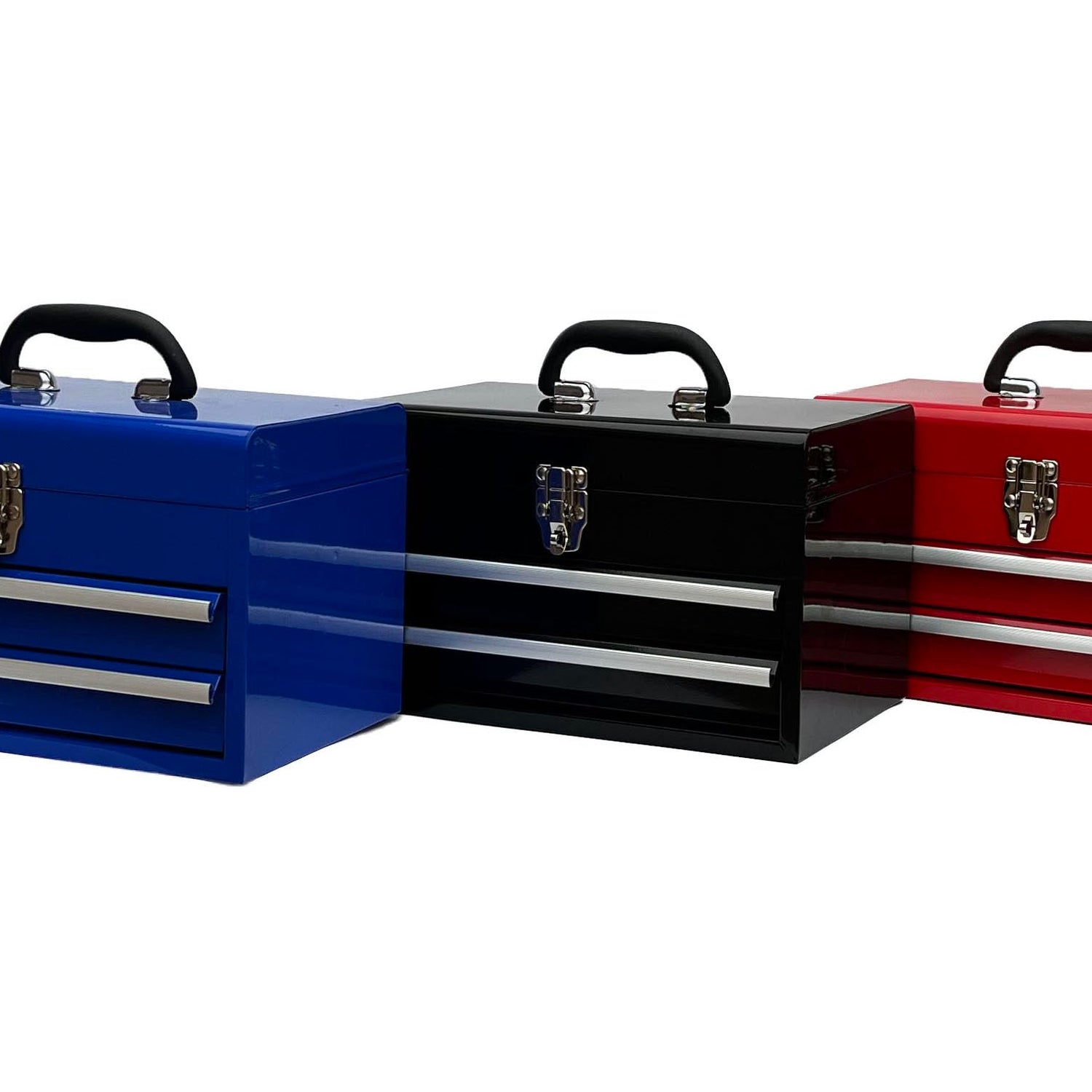 Workington Portable Metal Tool Chest with 2 Drawers, 14" 2-Drawer Tool Chest Cabinet with Ball Bearing Drawer Slides, Steel Tool Storage Box Workington