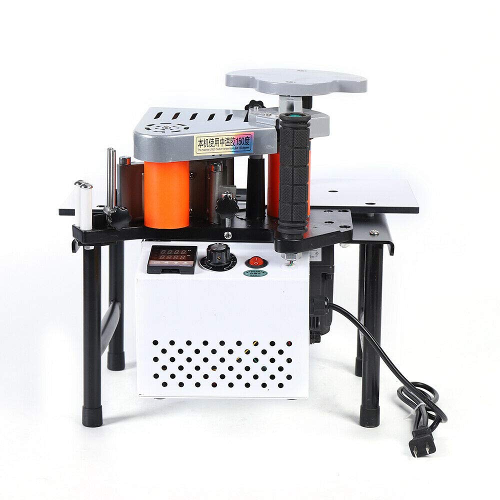 BoTaiDaHong Wood Edge Banding Machine 5 m/min Continuously Variable 765W 10-60mm 110V Portable Single Glue Woodworking Edge Banding Machine Edge BoTaiDaHong