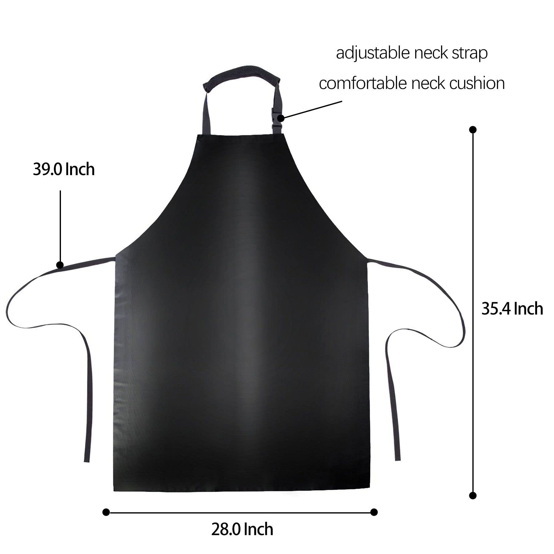 Homsolver Waterproof Apron,35" Heavy Duty Rubber Vinyl Dishwashing Apron,Lab Industrial Chemical Butcher Apron,Dish Apron - WoodArtSupply