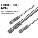 REXBETI 12 Piece Slotted Phillips Screwdriver Bit Set, 1/4 Inch Hex Shank S2 Steel Magnetic 3 Inch Long Drill Bits (Slotted Set) REXBETI