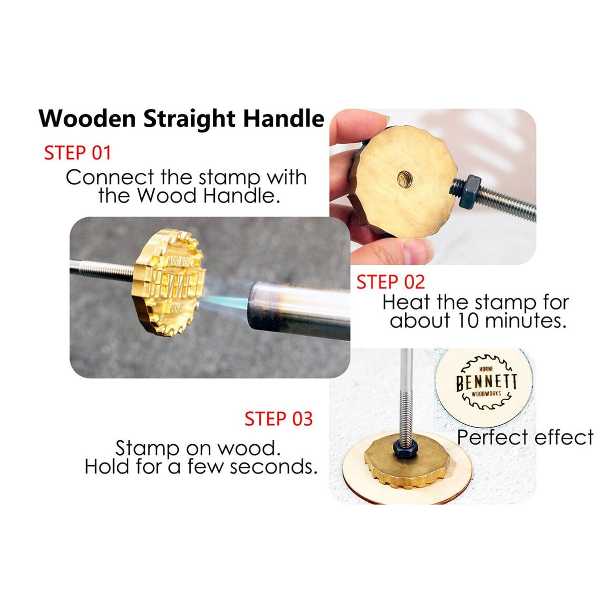 Custom Branding Iron by Crawell for Wood, Leather, and Crafts – Perfect for Personalized Gifts Crawell