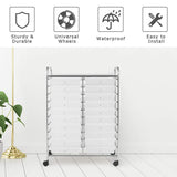Giantex Storage Drawer Carts, 20-Drawer Organizer, Utility Cart on Wheels, Semi-Transparent Multipurpose Cart for Home Office School Supplies Tools Giantex