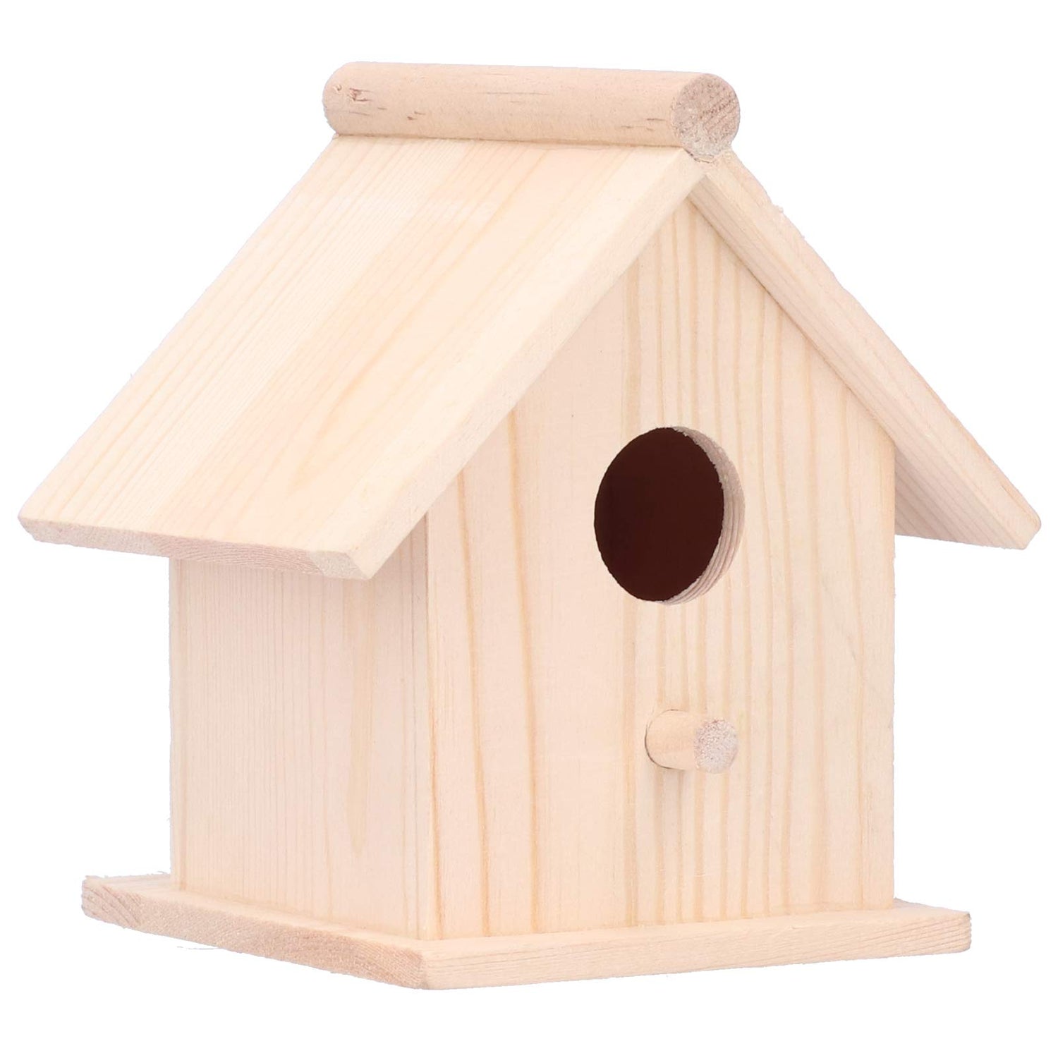 Bird Nests Decor Creative Ornament Bird House Wooden Outdoor Birds Nests Cage Garden Bird Feeder Box Solid Wood Bird Housewooden Small for Motheaten Yosoo