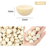 200 Pcs Half Wood Balls, Unfinished Round Split Wood Balls for Paint DIY Craft Kids Arts Toy Home Party Decoration (20mm) Tenalleys