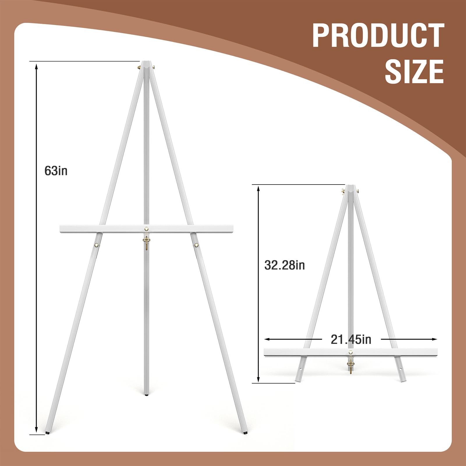 abitcha Art Easel Wooden Stand - 63" Portable Tripod Display Artist Easel - Adjustable Floor Wood Poster Stand for Wedding, Painting, Drawing, - WoodArtSupply