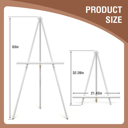 abitcha Art Easel Wooden Stand - 63" Portable Tripod Display Artist Easel - Adjustable Floor Wood Poster Stand for Wedding, Painting, Drawing, - WoodArtSupply