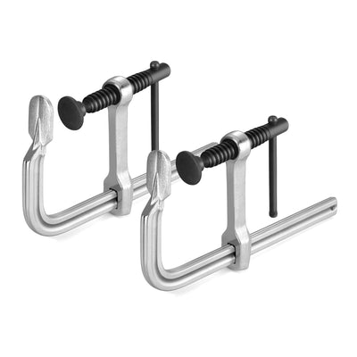 Jorgensen Bar Clamps, 6-Inch Light-duty Drop Forged Steel Bar Clamps for Woodworking and Welding, 2 Pack
