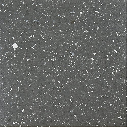 Sterling Self Adhesive 12-Inch Vinyl Floor Tiles, 20 Tiles - 12" x 12", Black Speckled Granite Pattern - Peel & Stick, DIY Flooring for Kitchen, Achim