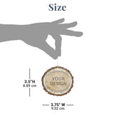 Let's Make Memories Personalized Christmas Ornament - Photo Only - Round - Rustic Wood Let's Make Memories