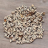 SEWACC Kids Toys Wood Crafts Unfinished Wood Alphabet Letters 200pcs 15mm English Letters Wooden Slice Unfinished Wood Crafts for DIY Craft SEWACC