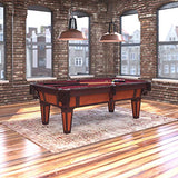 Fat Cat by GLD PRODUCTS Reno 7.5â€™ Pool Table with Dark Cherry Finish and Wine Colored Cloth, Accuslate Billiard Surface for Consistent Straight Fat Cat by GLD Products