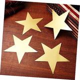 VOSAREA 50pcs Gold Decor Classroom Decorative Cutout Scrapbook DIY Decors Greeting Cards Decors Classroom Wall Decor Star Cutouts Kindergarten Wall VOSAREA