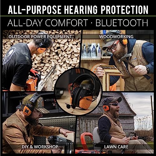 ISOtunes LINK 2.0 Bluetooth Earmuffs: Upgraded Wireless Hearing Protection with 50 Hour Battery Life and 25 dB Noise Reduction Rating - WoodArtSupply