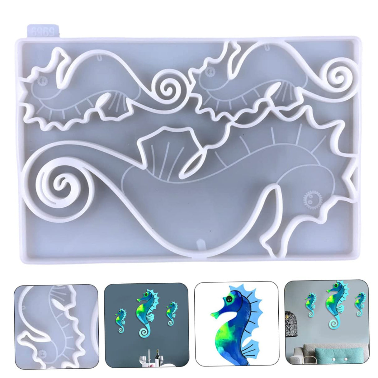 Decorative Mold Soap Molds Resin Molds Silicone Epoxy Silicone Molds Lets Resin Home Decor DIY Wall Ornament Mold Animal Pendant Mold DIY Mold White NUOBESTY