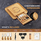 Personalized Cheese Board and Charcuterie Board: Custom Engraved Serving Platter - Unique Valentine's Day Gift, Wedding Gifts, Housewarming Gift Bambüsi