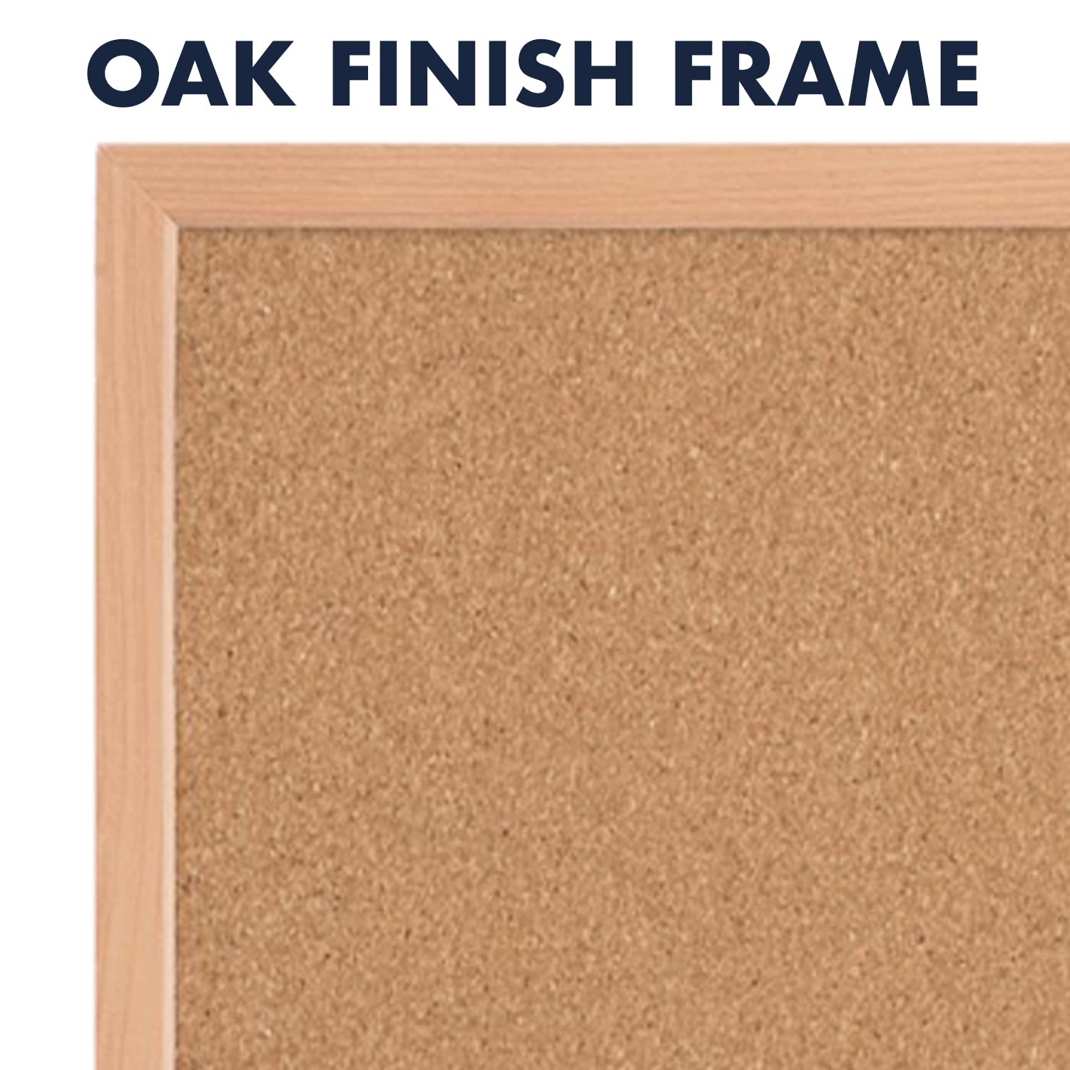 Quartet Cork Board Bulletin Board, 23" x 35" Framed Corkboard, Oak Frame, Decorative Hanging Pin Board, Perfect for Office & Home Decor, Home School Quartet