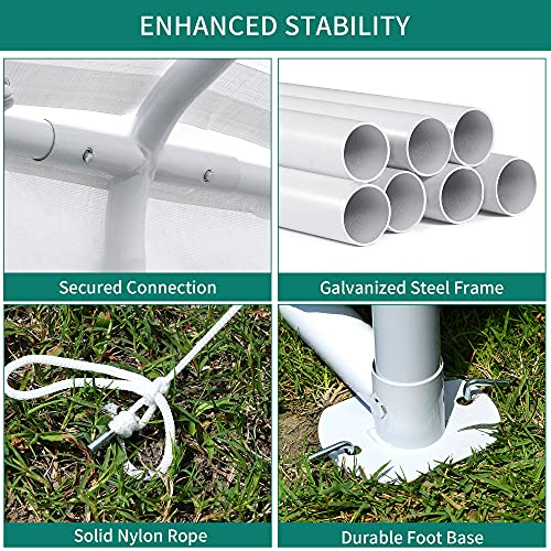 YITAHOME 20x40FT Party Tent Heavy Duty Wedding Tent Event Shelters Outdoor Canopy Upgraded Galvanized Steel Carport with Removable Sidewall Windows YITAHOME